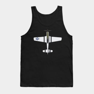 P51 Mustang 2D plane Tank Top